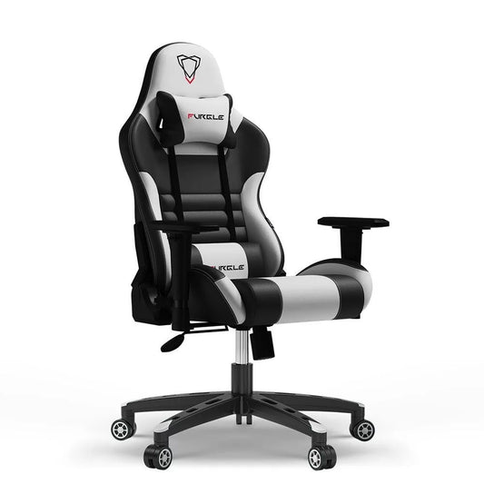 FURGLE CARRY SERIES RACING STYLE BLACK AND WHITE GAMING CHAIR