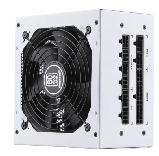 Segotep GM750W 750W Power Supply, 80 Plus Gold Full Modular PCIe 5.0 & ATX 3.0 Gaming PSU For NVIDIA RTX 20/30/40 Series & AMD GPU, 120mm Silent FDB Fan – WHITE