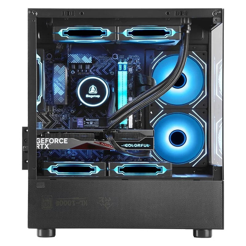 Segotep Endura Pro+ PC Gaming Case (E-ATX / ATX / M-ATX / ITX Supported) 436mm*230mm*456mm , Tempered Glass , Supports Up To 360mm Radiators , No Build-In Fans – White