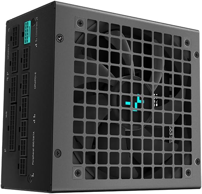 DeepCool PX1000G Power Supply 1000w ATX 3.0 Fully Modular 80 PLUS Gold PSU Cybenetics Platinum With PCI-E Gen 5.0 12VHPWR Ports And 105℃ Japanese Capacitors Hybrid Mode 135mm FDB Fan