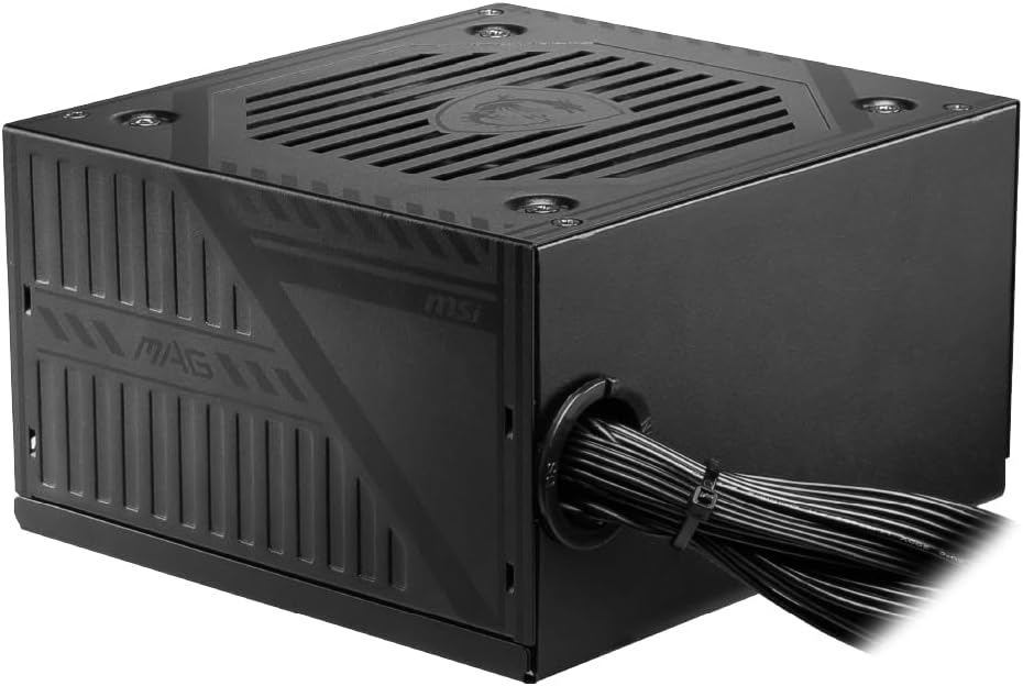 MSI MAG A650BNL Power Supply 650W , 80 PLUS Non-Modular , 120mm Hydro Bearing Fan , Flat Cable Equipment , Active PFC Design , OCP OVP OPP SCP Protection – BLACK