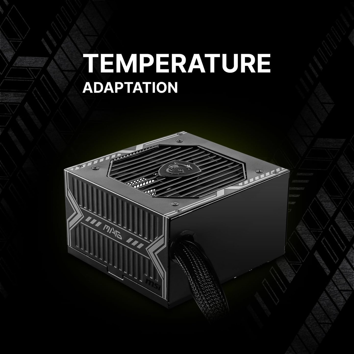 MSI MAG A750BN PCIE 5 Gaming Power Supply – PCIE 5.0 Ready – 80 Plus Bronze Certified 750w – 120mm Fan – Active PFC DC To DC Power Design – ATX PSU – BLACK