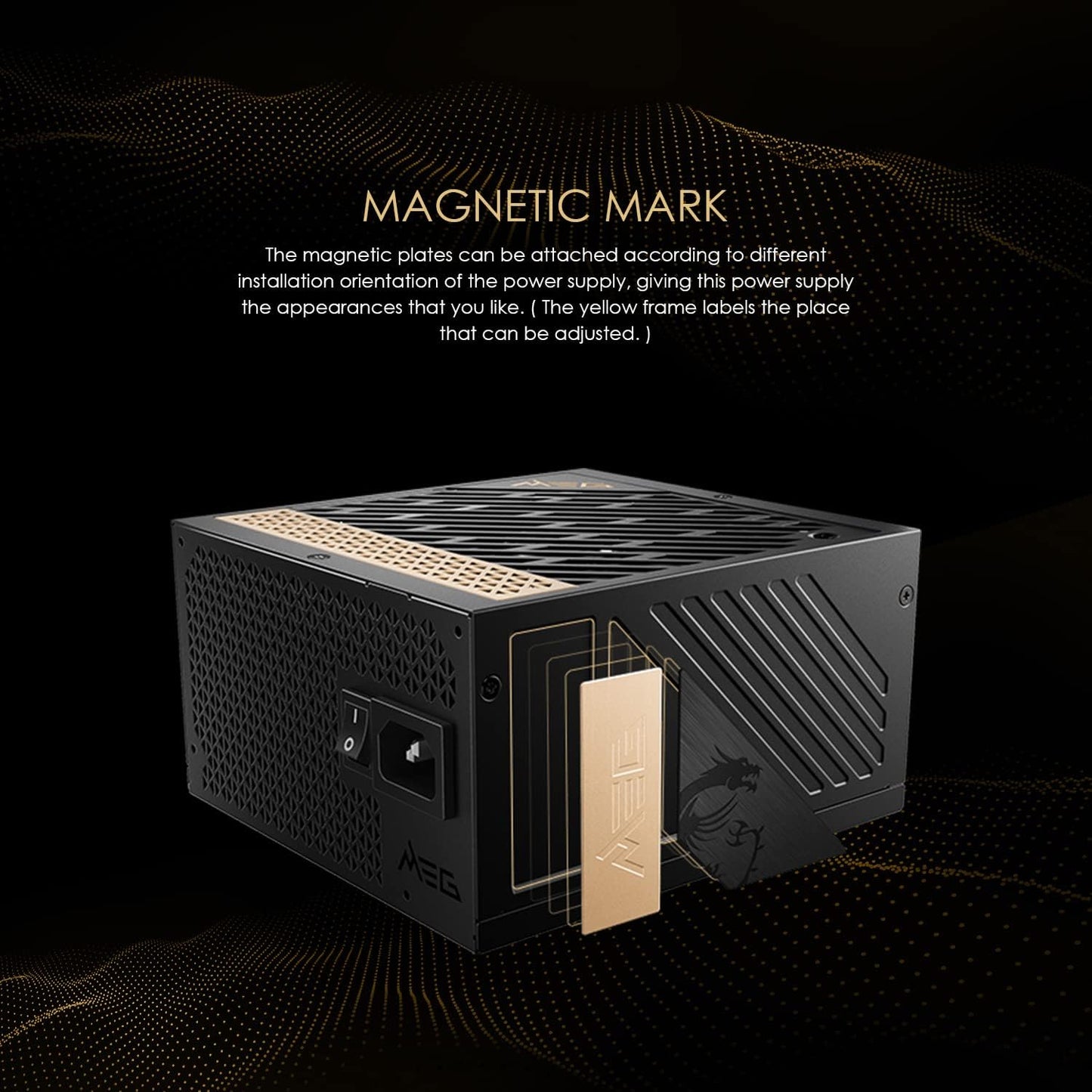 MSI – MEG Ai1300P PCIE 5.0 1300W Power Supply, 80 Plus PLATINUM Full Modular Gaming PSU, 12VHPWR Cable, Supports Nvidia® GeForce RTXTM 40 Series Graphics Cards & ATX 3.0
