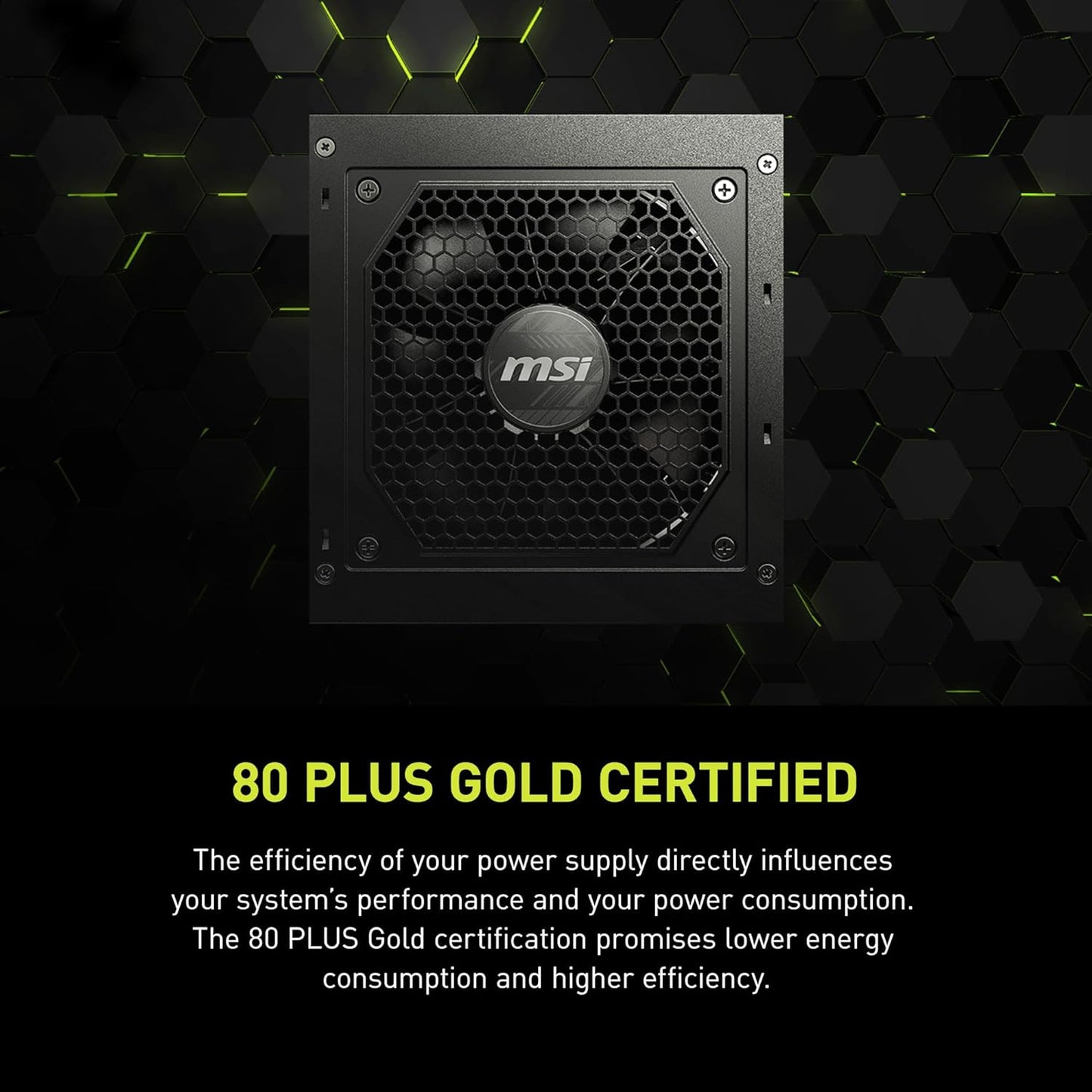 MSI MAG A750GL PCIE 5 & ATX 3.0 Gaming Power Supply – Full Modular – 80 Plus Gold Certified 750W -Supports NVIDIA® GeForce RTX 40 Series Graphics Cards – Black