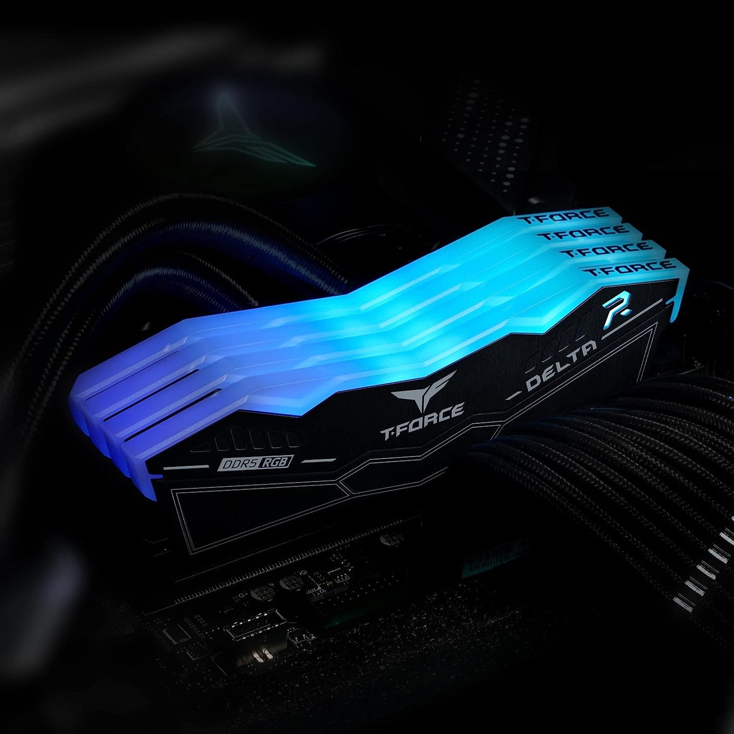 TEAMGROUP T-Force Delta RGB DDR5 Ram Kit 32GB (2x16GB) 5600MHz PC5-44800 CL32 Desktop Memory Module Ram For 600 700 Series Chipset XMP 3.0 Ready Black – FF3D532G5600HC32DC01