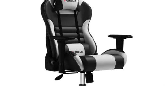 FURGLE CARRY SERIES RACING STYLE BLACK AND WHITE GAMING CHAIR
