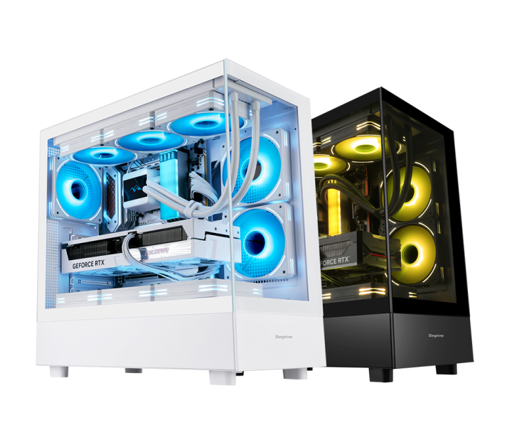 Segotep Endura Pro+ PC Gaming Case (E-ATX / ATX / M-ATX / ITX Supported) 436mm*230mm*456mm , Tempered Glass , Supports Up To 360mm Radiators , No Build-In Fans – White