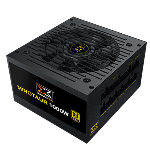 Xigmatek Minotaur 1000W 80 PLUS GOLD Fully Modular Power Supply Unit – Flat Cable – 100~240V Full Range – 120mm Sleeve Bearing Fan – 140mm Length – Black