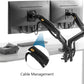 Dual Monitor Desk Mount Stand Gas Spring 360 Degree Full Rotation ; Computer Monitor Arm For Two Screens 17″ – 27″ Inch With 2~9 Kg Load Capacity For Each Display ;  F160