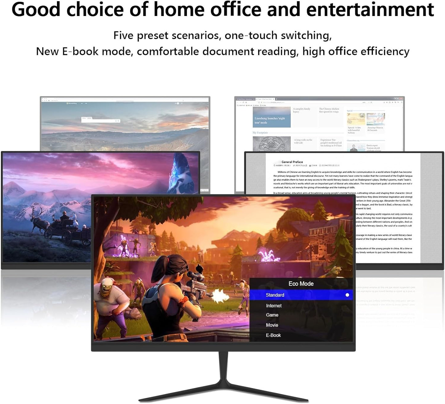 DAHUA B-Series  24” FHD Monitor , 100 Hz Micro Bezel Design VA Panel With 5MS Response , 1920 X 1080p Resolution , VESA , 178° Extra-Wide Viewing , Built-In Speakers , Anti-Blue Light Eye Protection