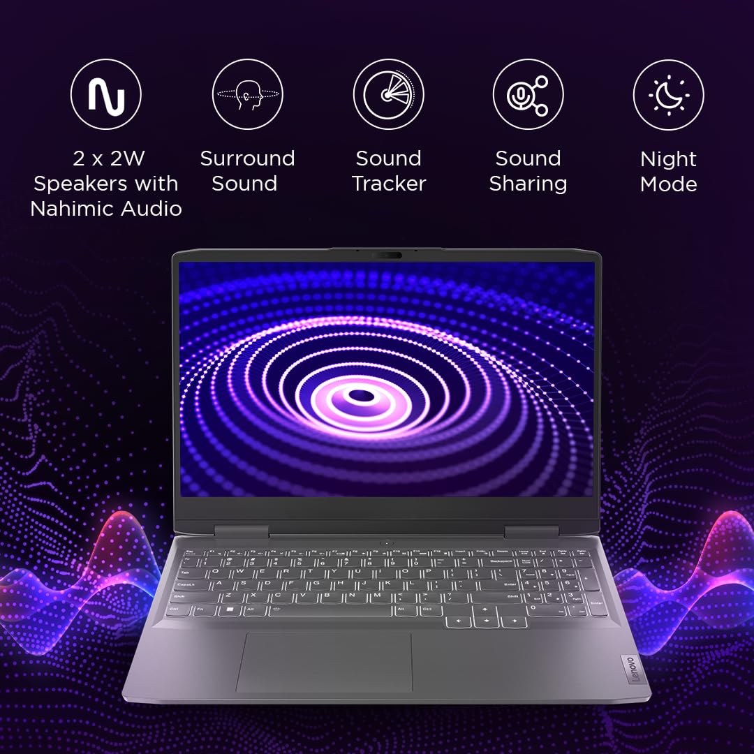 Lenovo LOQ 15IRH8 82XV00UEAK  Intel Core I5-12450H  (8GB DDR5 / 512GB SSD / DOS / NVIDIA RTX 2050 4GB Graphics ) 15.6″ FHD IPS 144Hz 350Nits , KEYBOARD WHITE BACKLIT ENGLISH / With Lenovo M100 RGB Gaming Mouse