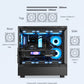 Segotep Endura Pro+ PC Gaming Case (E-ATX / ATX / M-ATX / ITX Supported) 436mm*230mm*456mm , Tempered Glass , Supports Up To 360mm Radiators , No Build-In Fans – White