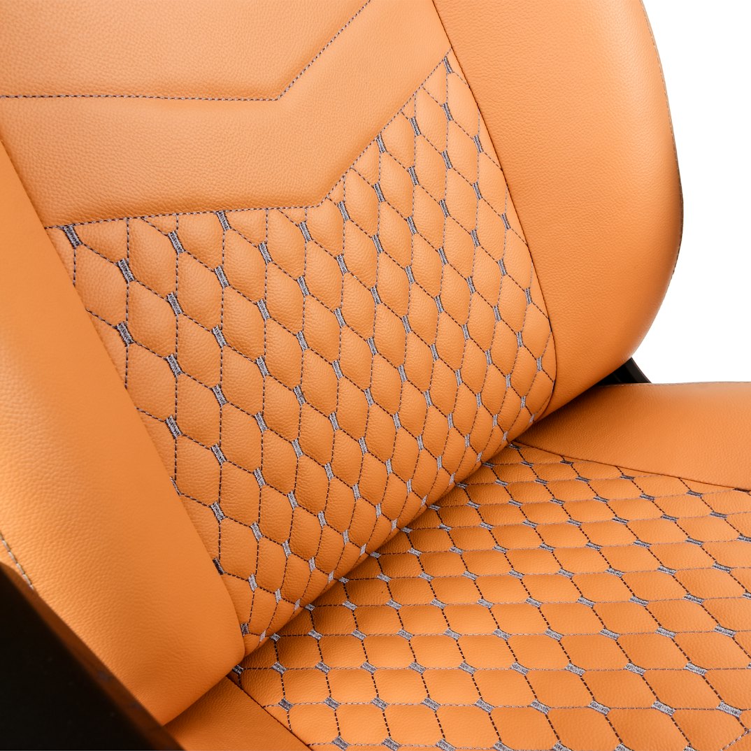 ICON REAL LEATHER COGNAC/BLACK – NOBLECHAIRS Office And Gaming Chair “AWARD WINNING”