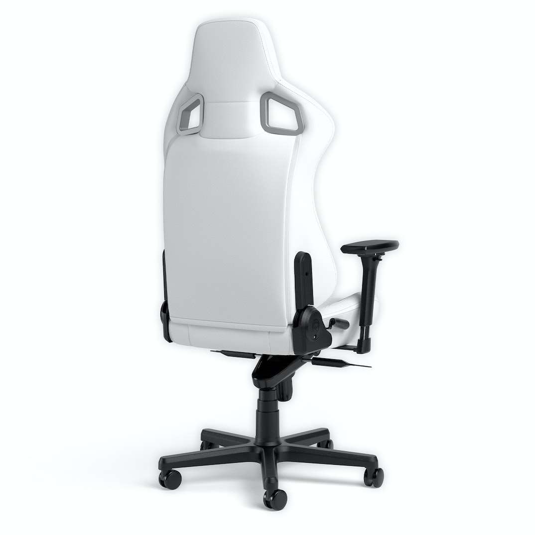 EPIC WHITE EDITION; High-Tech Vinyl ; NOBLECHAIRS GAMING CHAIR ; FULLY ADJUSTABLE PARTS “AWARD WINNING”