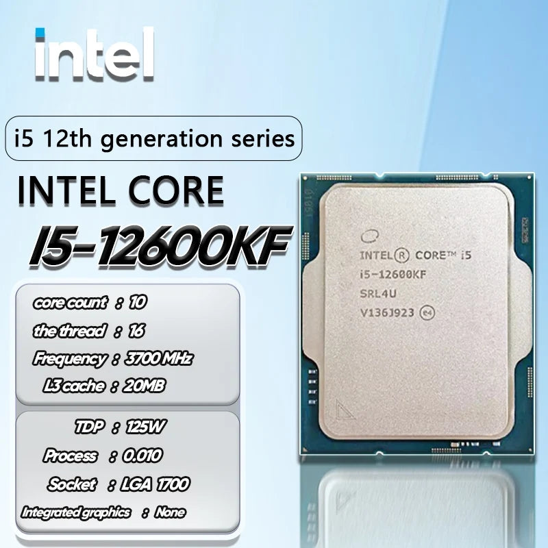 Intel Core I5-12600KF – Core I5 12th Gen Alder Lake 10-Core (6P+4E) 3.7 GHz LGA 1700 125W Desktop Processor TRAY