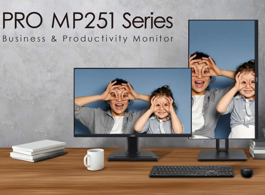 MSI PRO MP251 24.5-Inch IPS 1920 X 1080 (FHD) Computer Monitor, 100Hz, Adaptive-Synch, HDMI, VGA Port, VESA Mountable, Tilt, Speaker, 1ms, Black