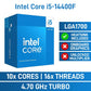 Intel Core I5-14400F CPU Raptor Lake Refresh Desktop Processor 10 Cores (6 P-Cores + 4 E-Cores) Up To 4.7 GHz LGA1700 – TRAY – NO BOX