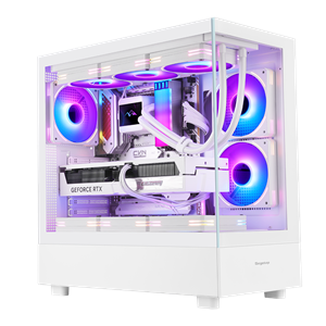 Segotep Endura Pro+ PC Gaming Case (E-ATX / ATX / M-ATX / ITX Supported) 436mm*230mm*456mm , Tempered Glass , Supports Up To 360mm Radiators , No Build-In Fans – White